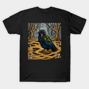 watercolor swamp crow T-Shirt